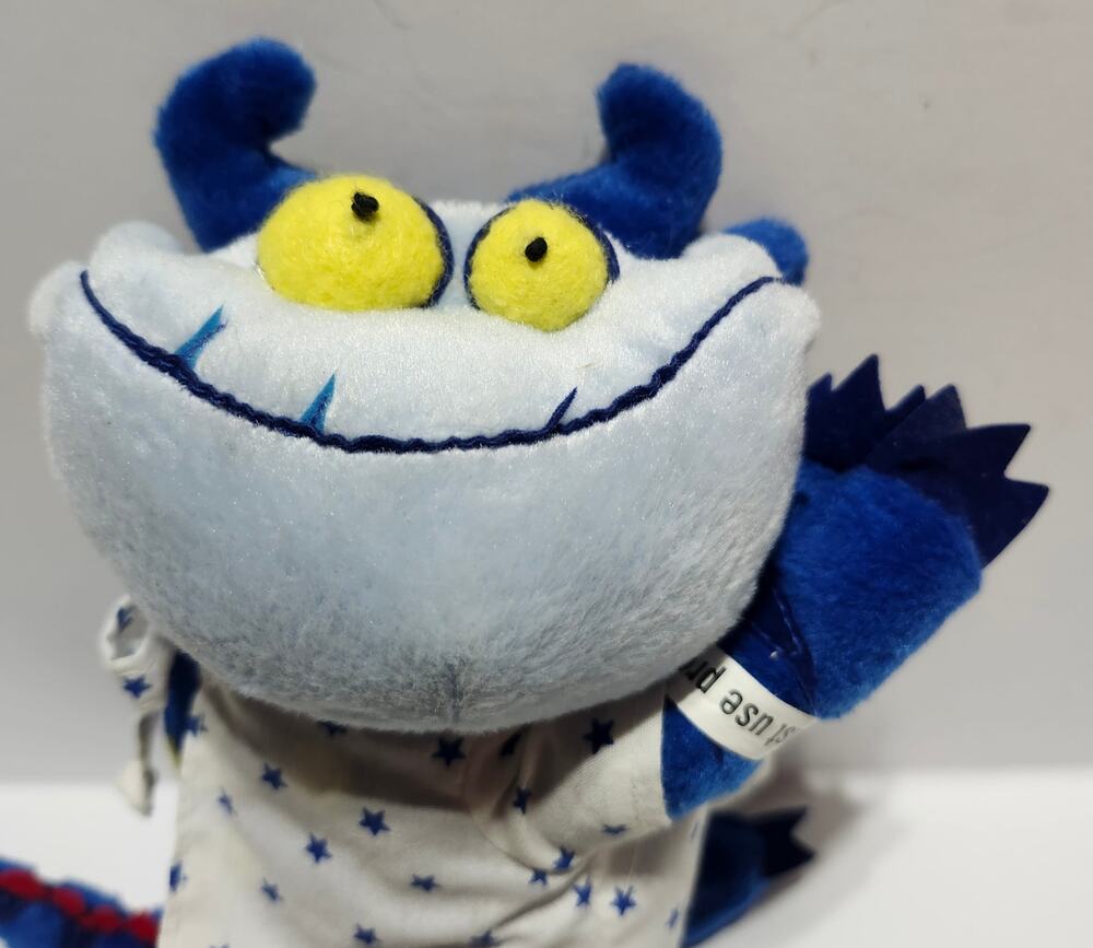 Vintage Y2K Protonix IV Dragon Plush Pharmaceutical Drug Rep Promo Toy Blue